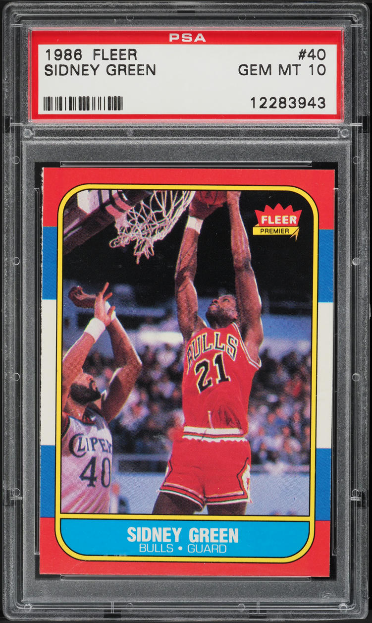 1986 Fleer Basketball Sidney Green #40 PSA 10 GEM MINT