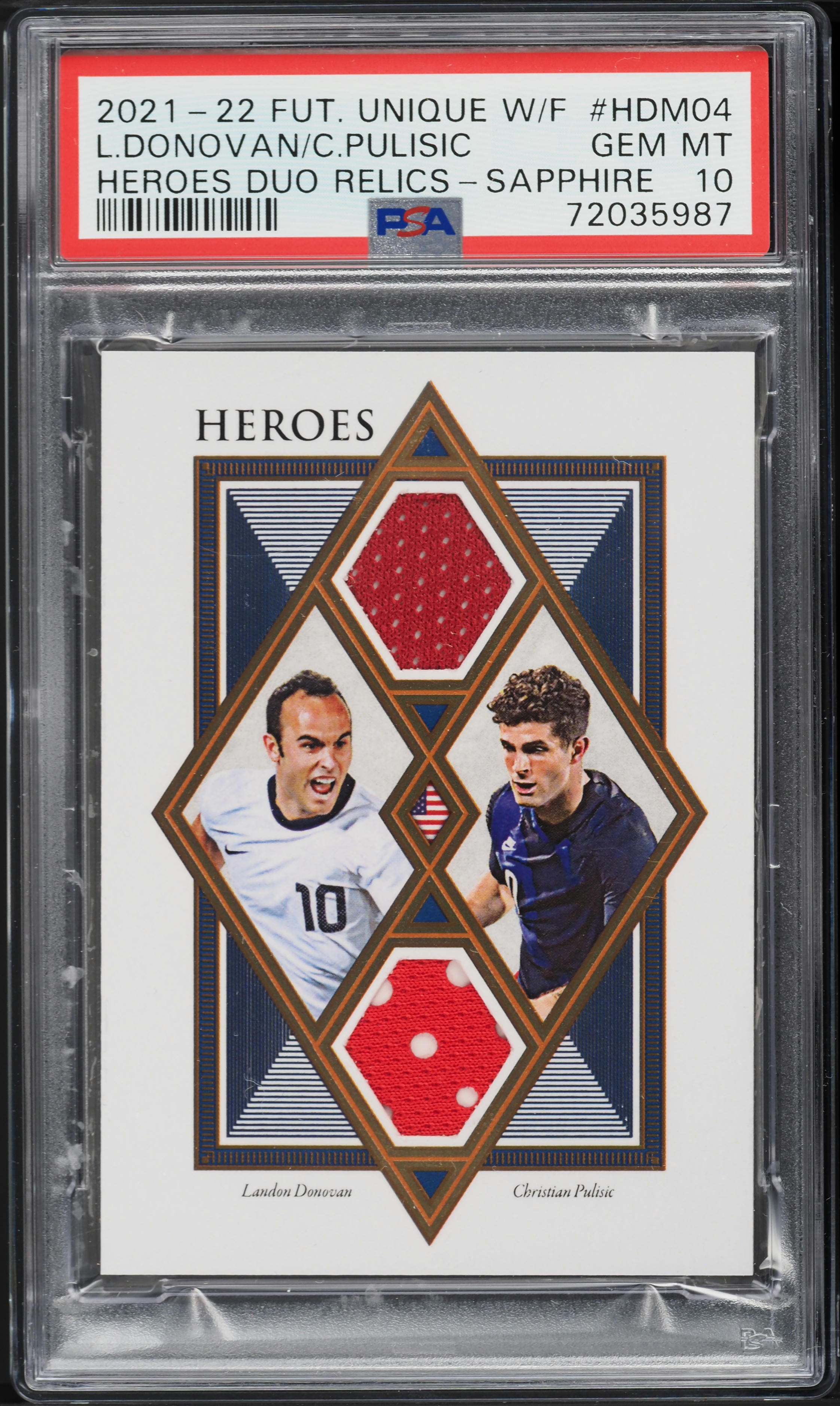 2021 Futera Unique World Football Duo Sapphire Donovan Pulisic