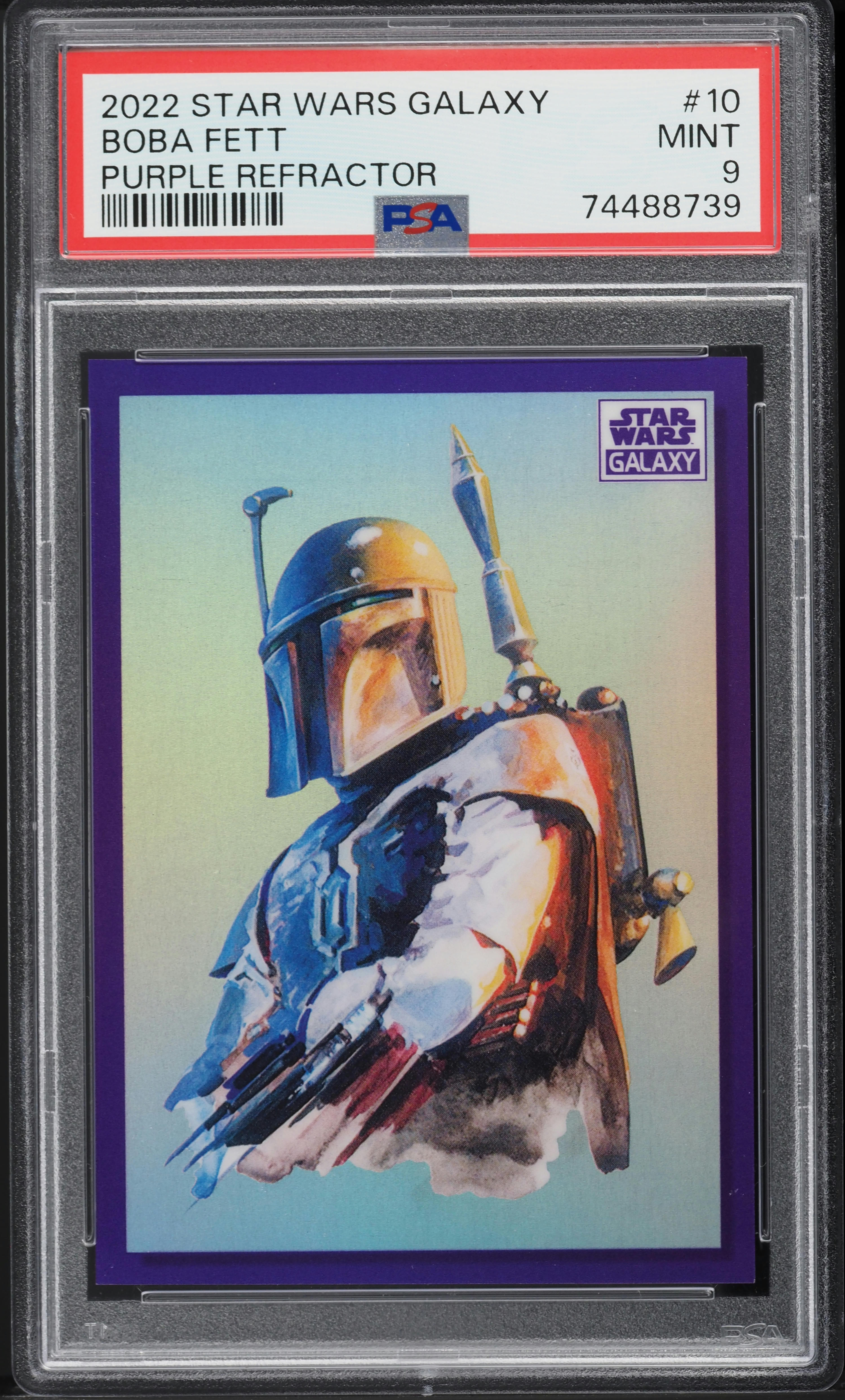 2022 Topps Chrome Star Wars Galaxy Purple Refractor Boba Fett /25