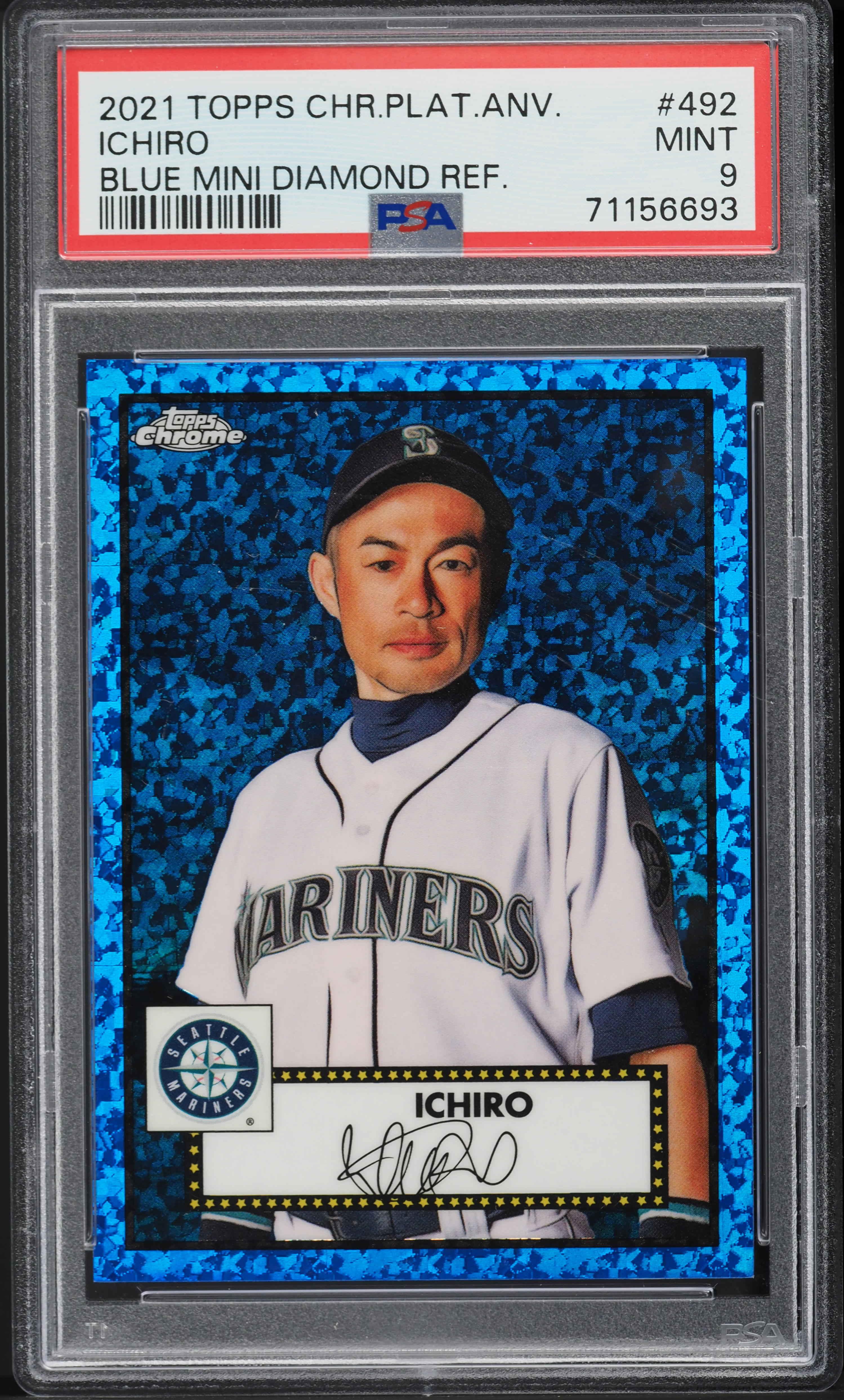 99シリ】イチロー 2021 Topps Chrome Patinum Green/Yellow 70th 
