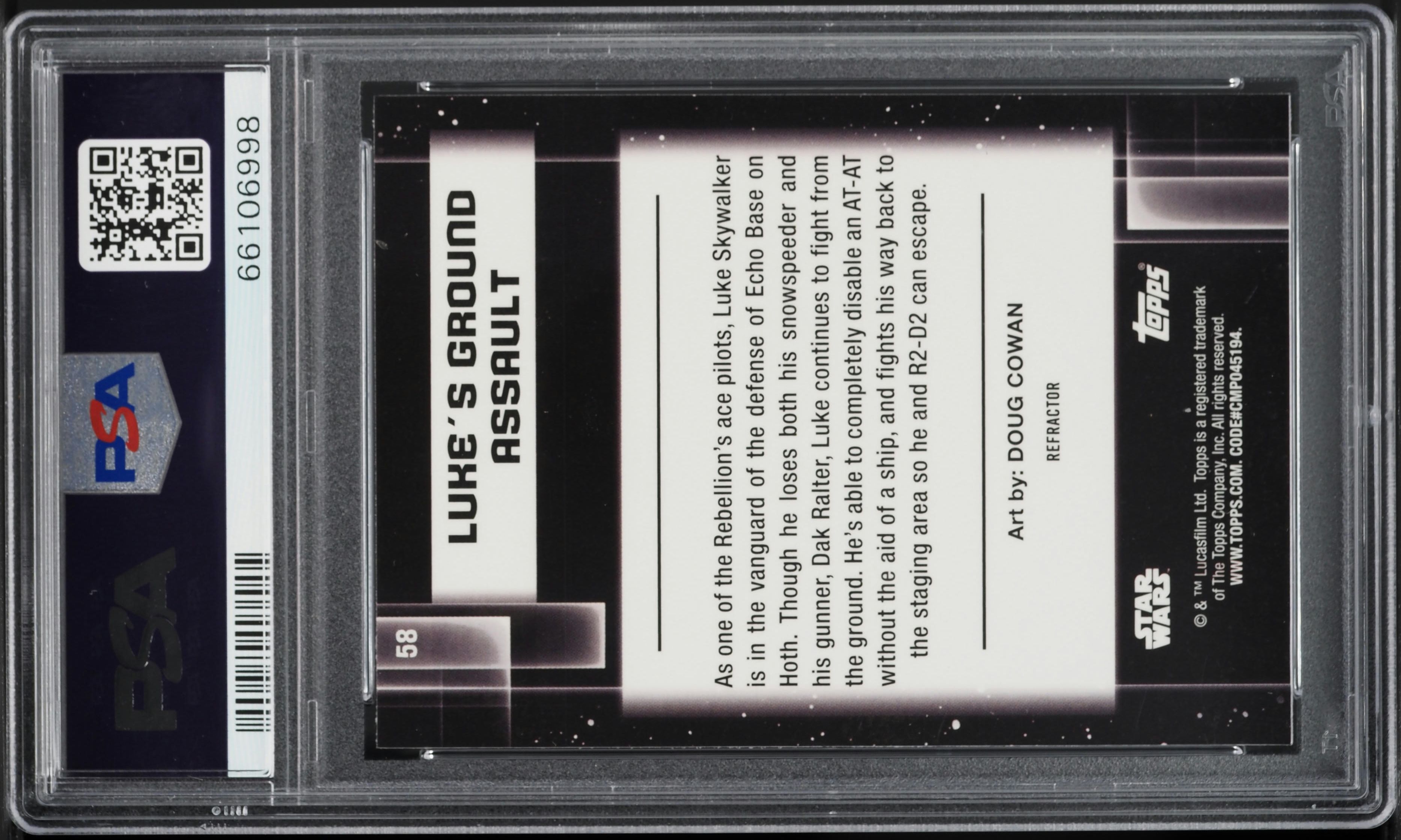 2021 Topps Chrome Star Wars Galaxy Refractor Luke's Ground Assault