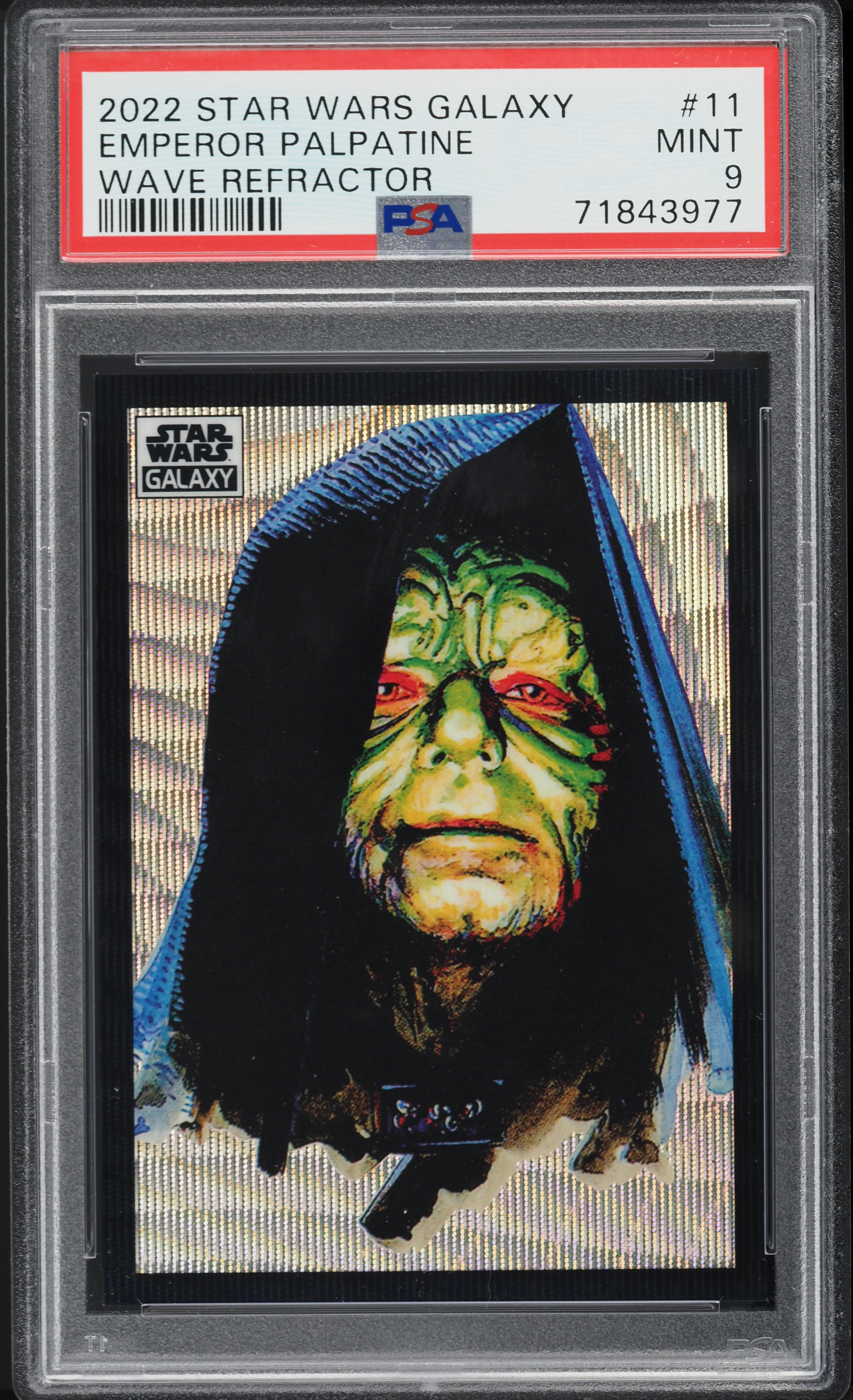 2022 Topps Chrome Star Wars Galaxy Wave Refractor Emperor
