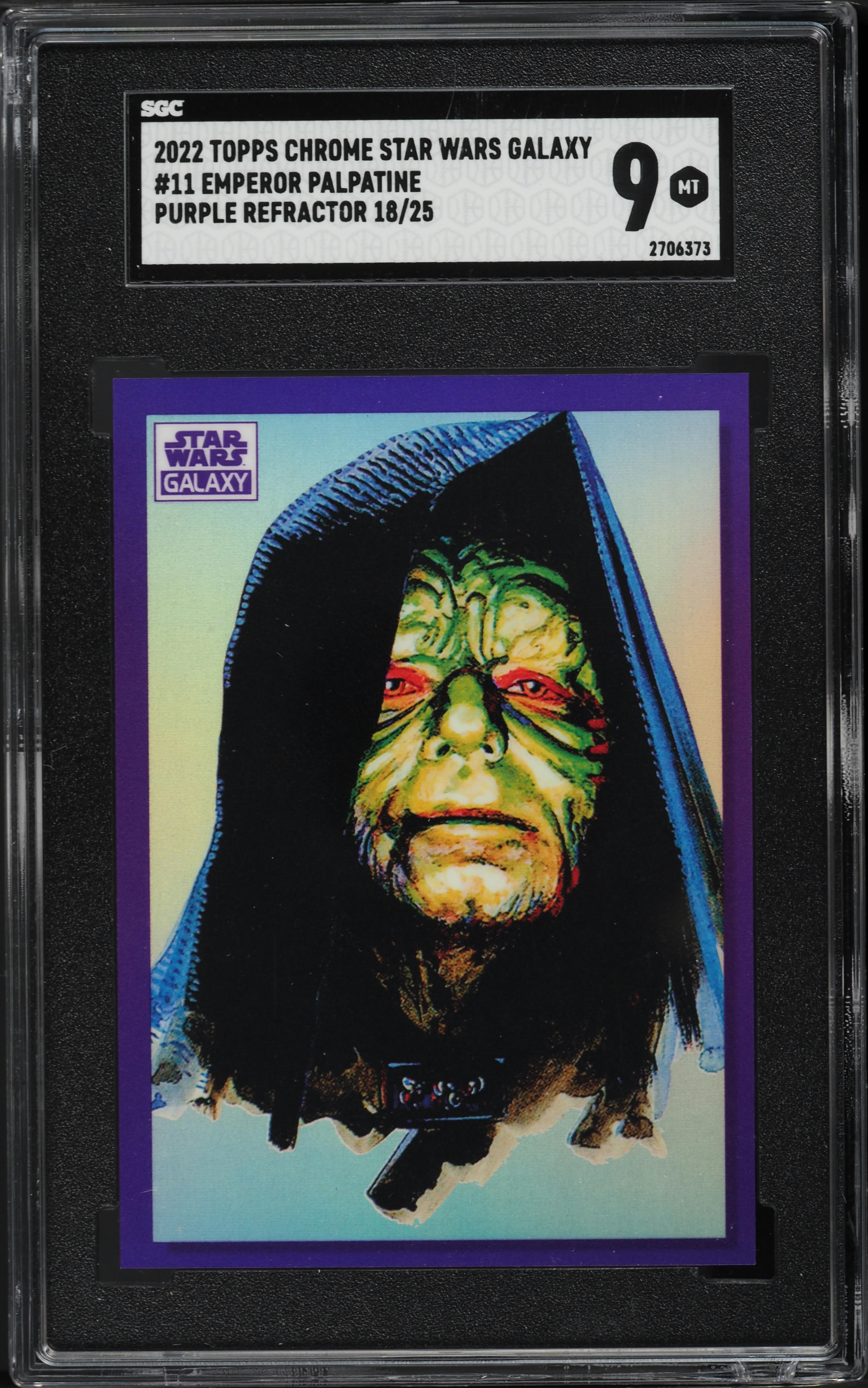 2022 Topps Chrome Star Wars Galaxy Mojo Refractor R2-D2 /50 #9 PSA