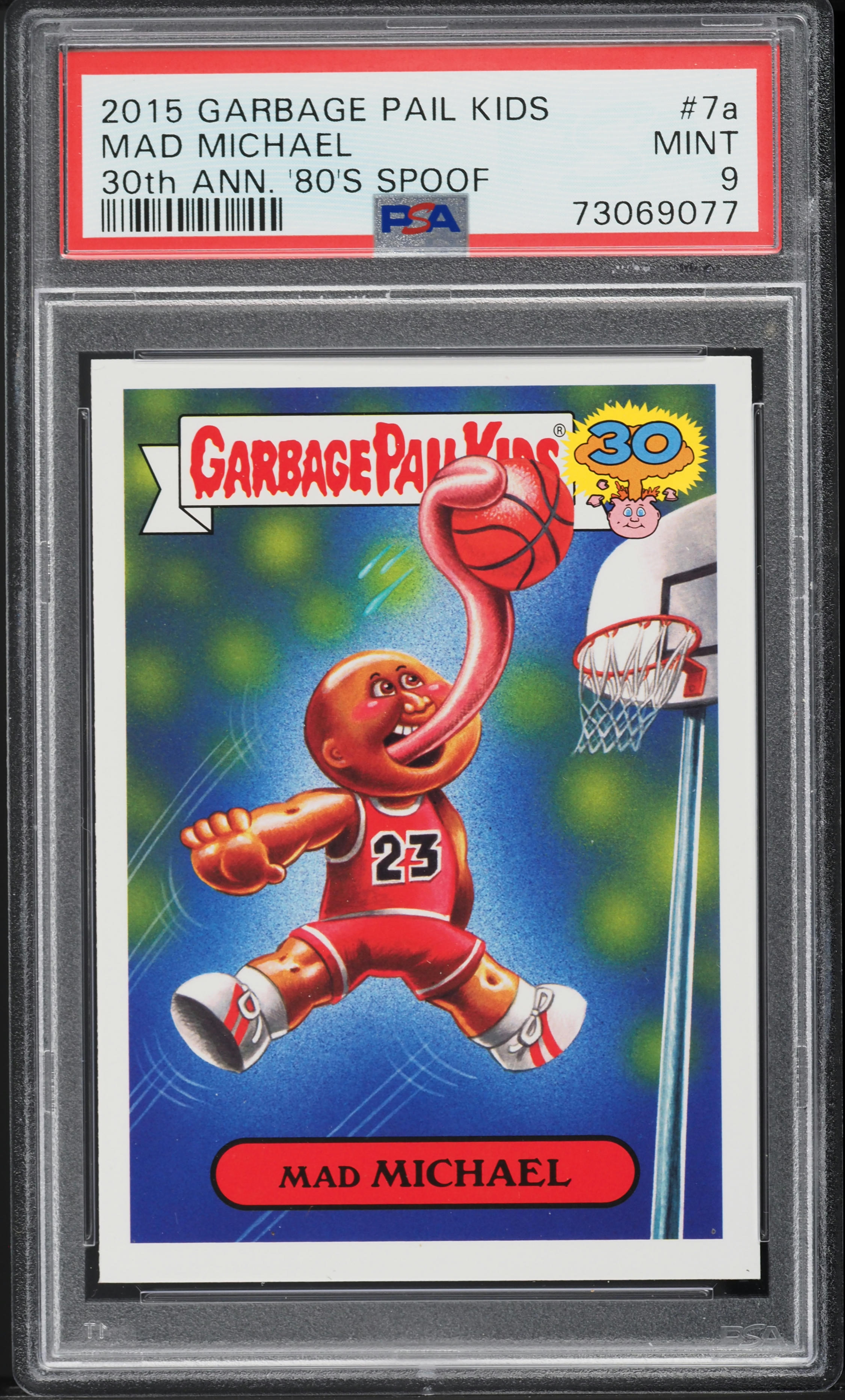 2015 Topps Garbage Pail Kids 30th '80's Spoof Mad Michael #7b PSA 9 MINT