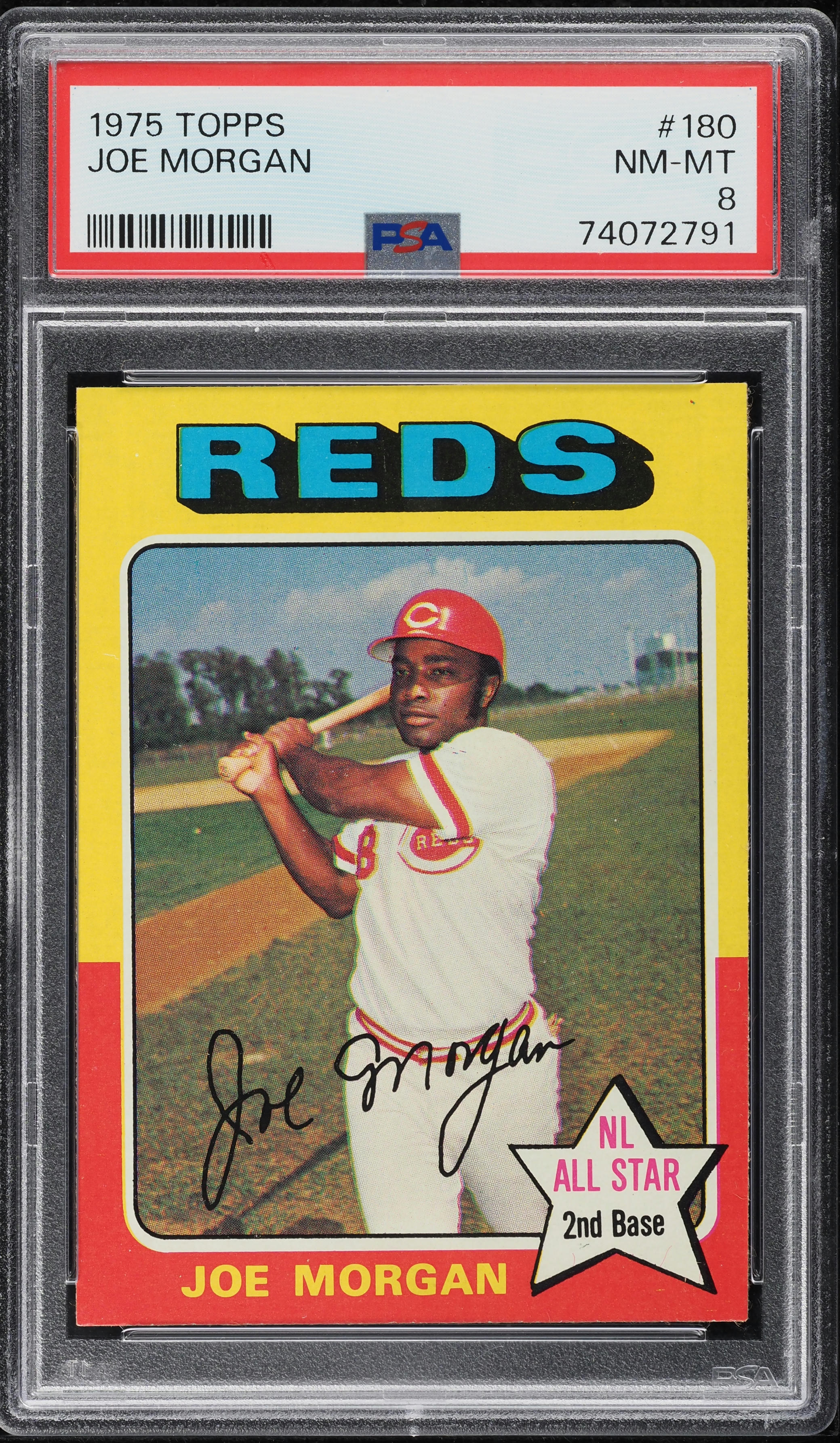 1975 Topps Joe Morgan ALL-STAR #180 PSA 8 NM-MT