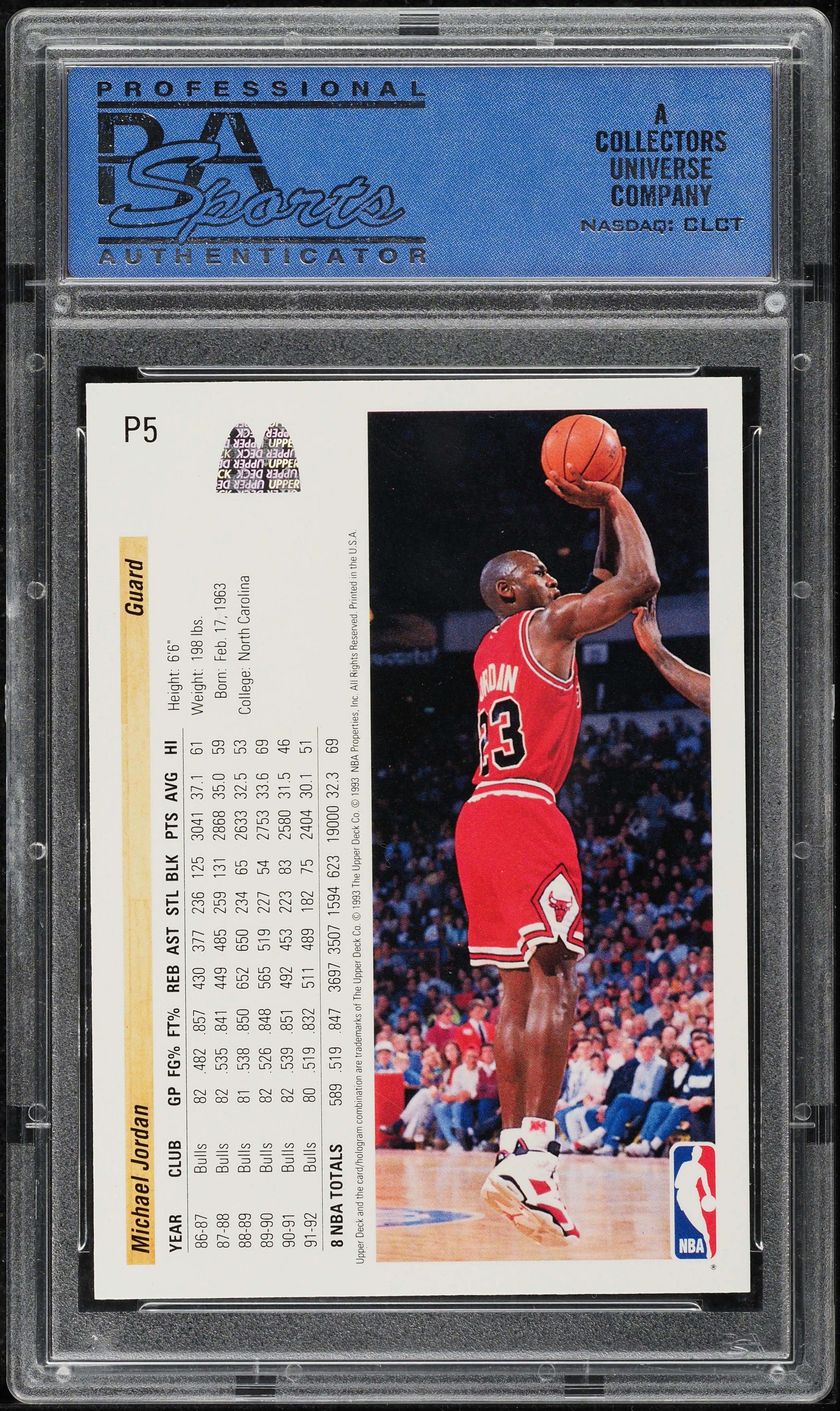 1992 Upper Deck McDonald's Michael Jordan #P5 PSA 10 GEM MINT