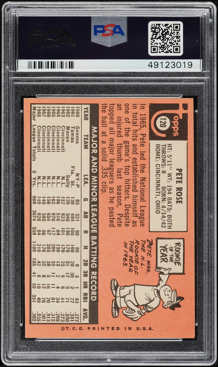 1969 Topps Pete Rose #120 PSA 8.5 NM-MT+
