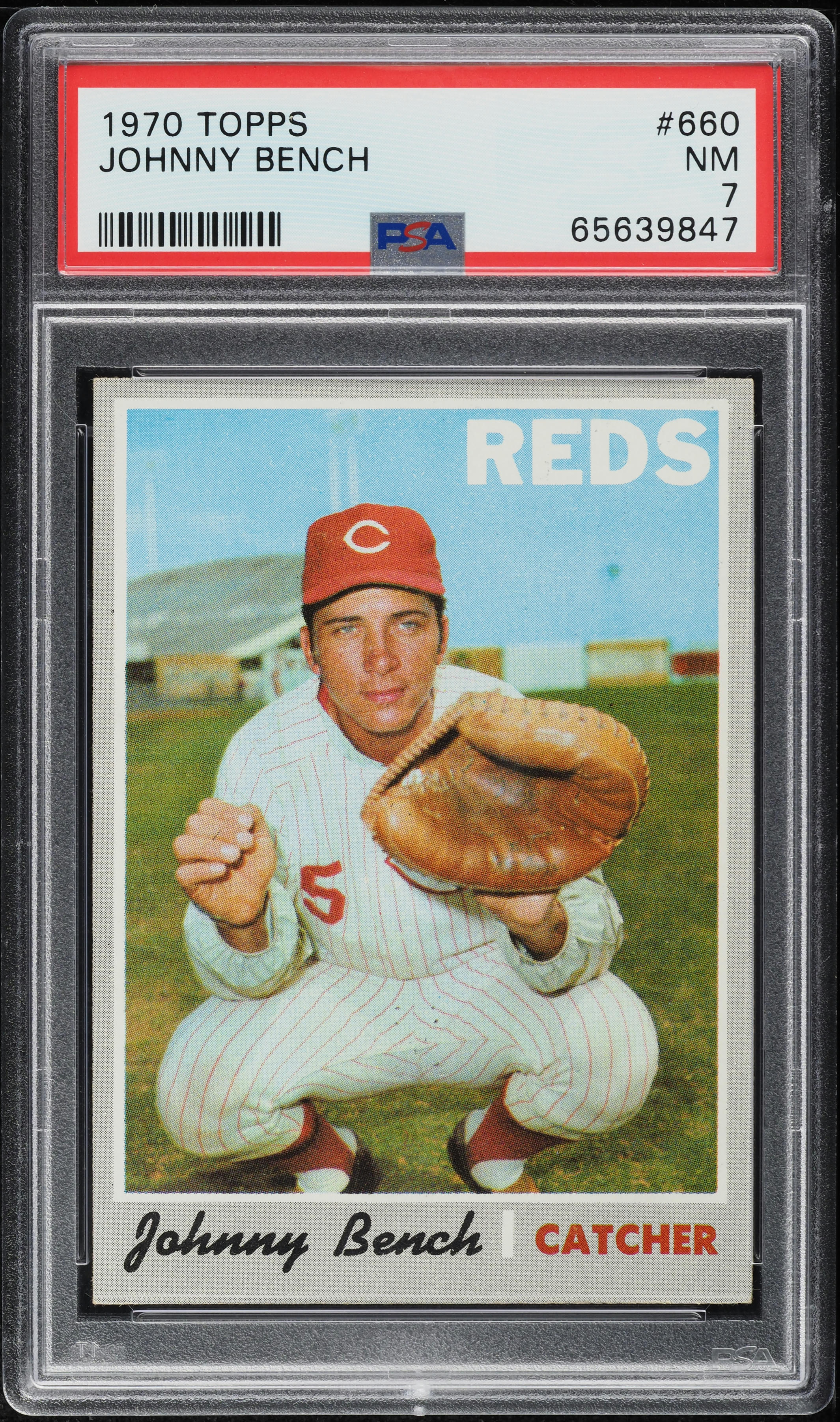 1970 Topps Johnny Bench #660 PSA 7 NRMT