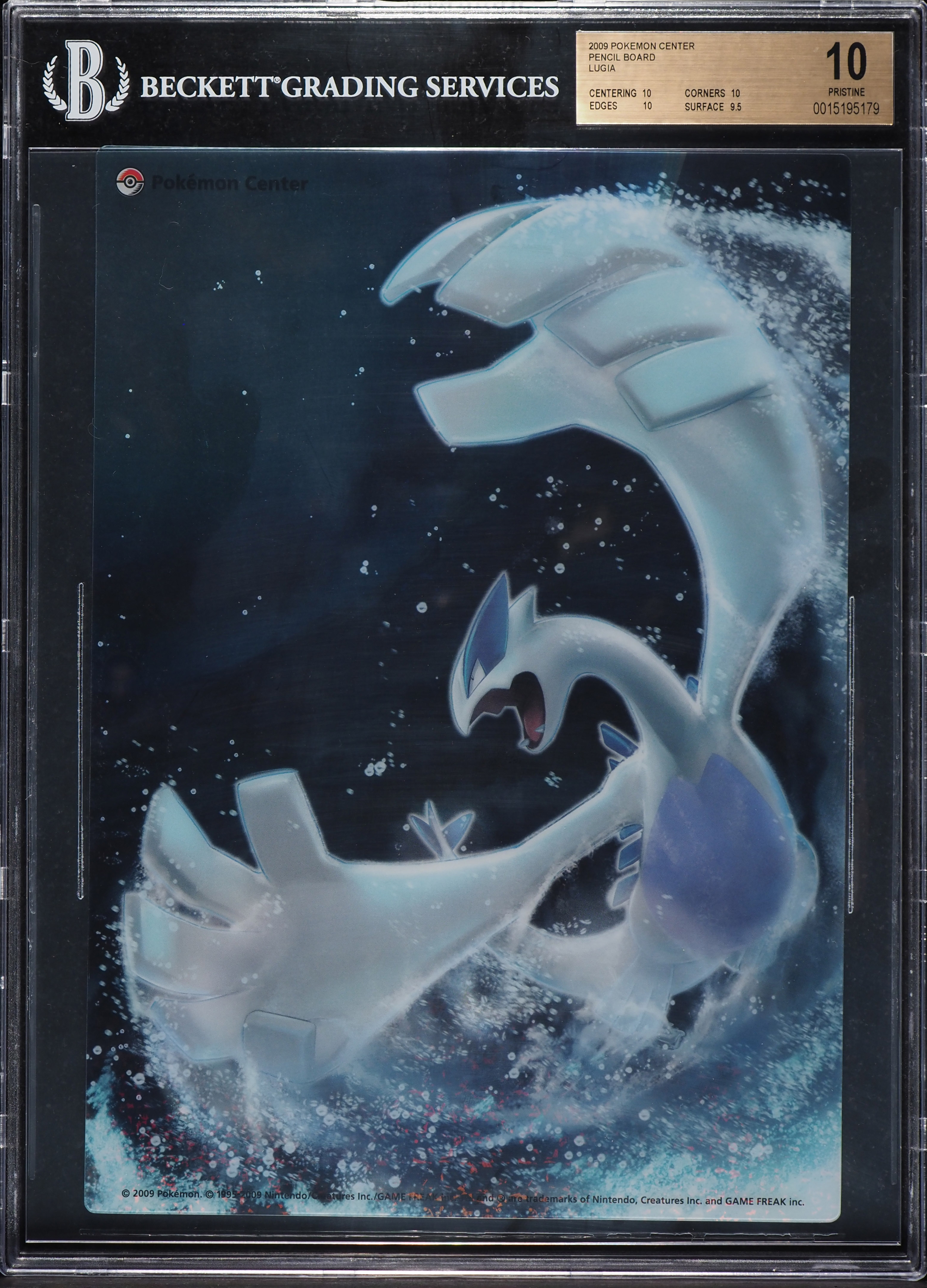 2009 Pokemon Center Pencil Board Lugia BGS 10 PRISTINE on Fanatics