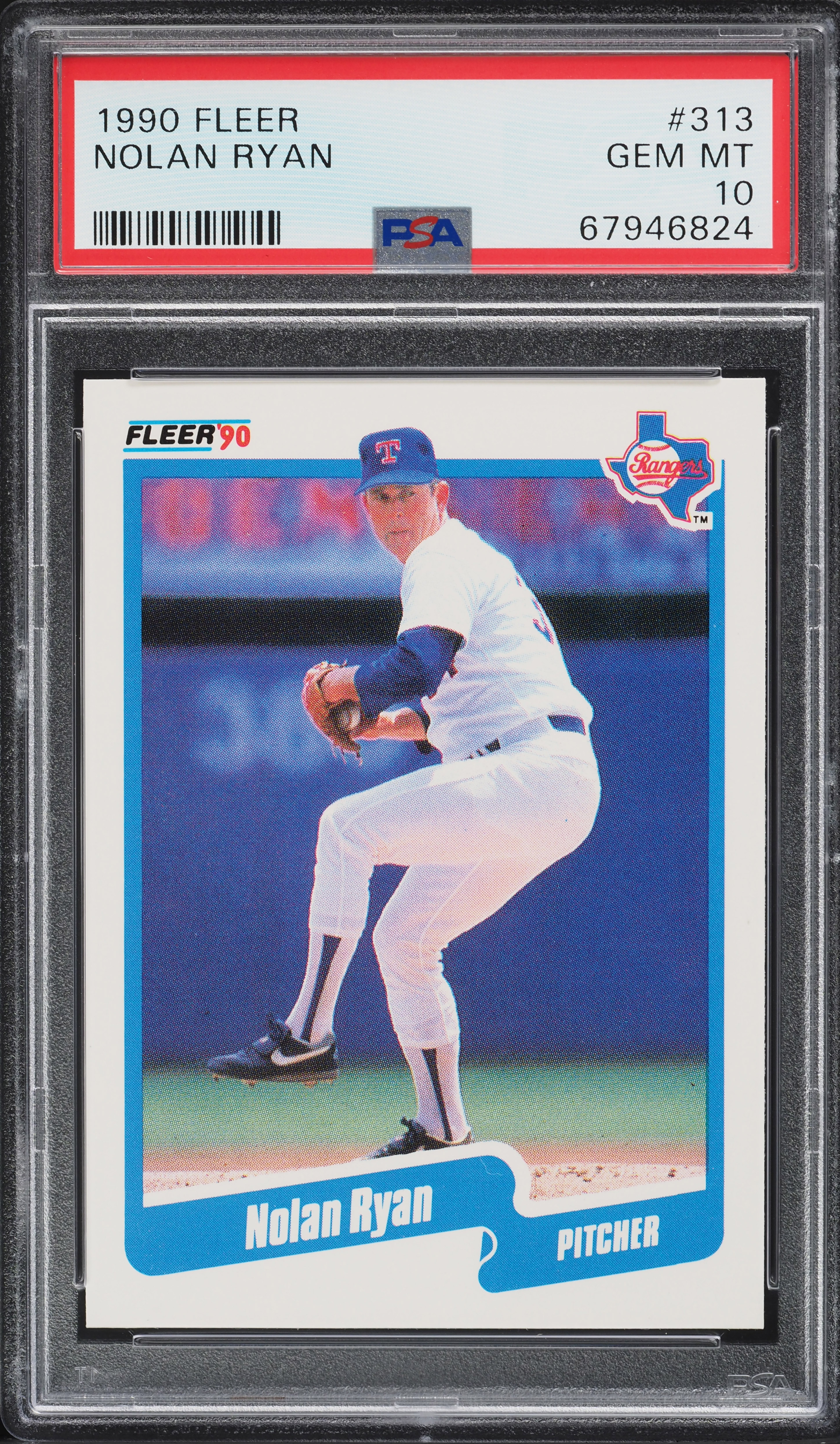 1990 Fleer Nolan Ryan #313 PSA 10 GEM MINT on Fanatics Collect