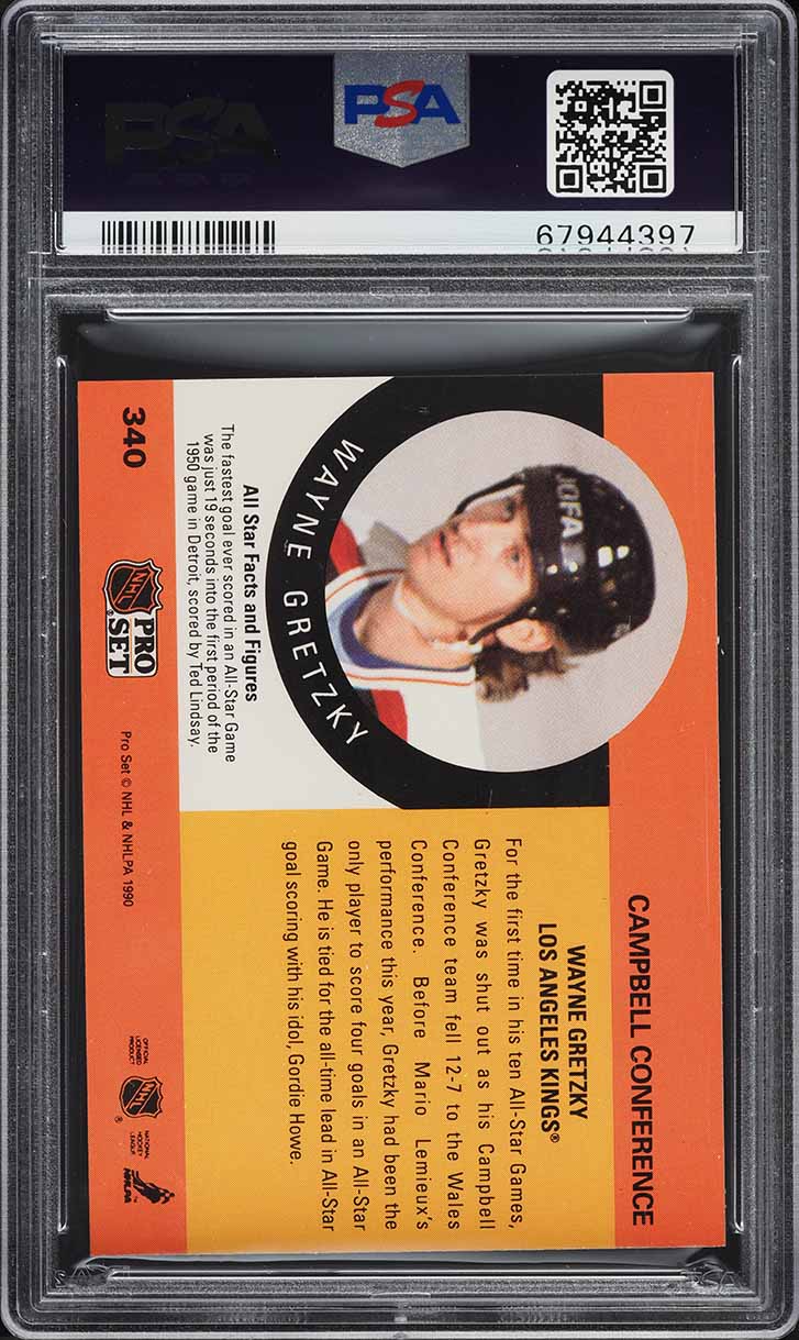 1990 Pro Set Hockey Wayne Gretzky #340 PSA 4 VGEX