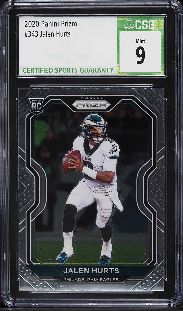 2020 Panini Prizm Jalen Hurts ROOKIE #343 CSG 9 MINT
