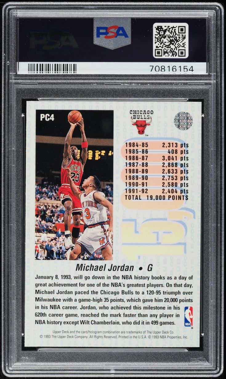 1992 Upper Deck 15,000 Point Club Michael Jordan #PC4 PSA 10 GEM MINT