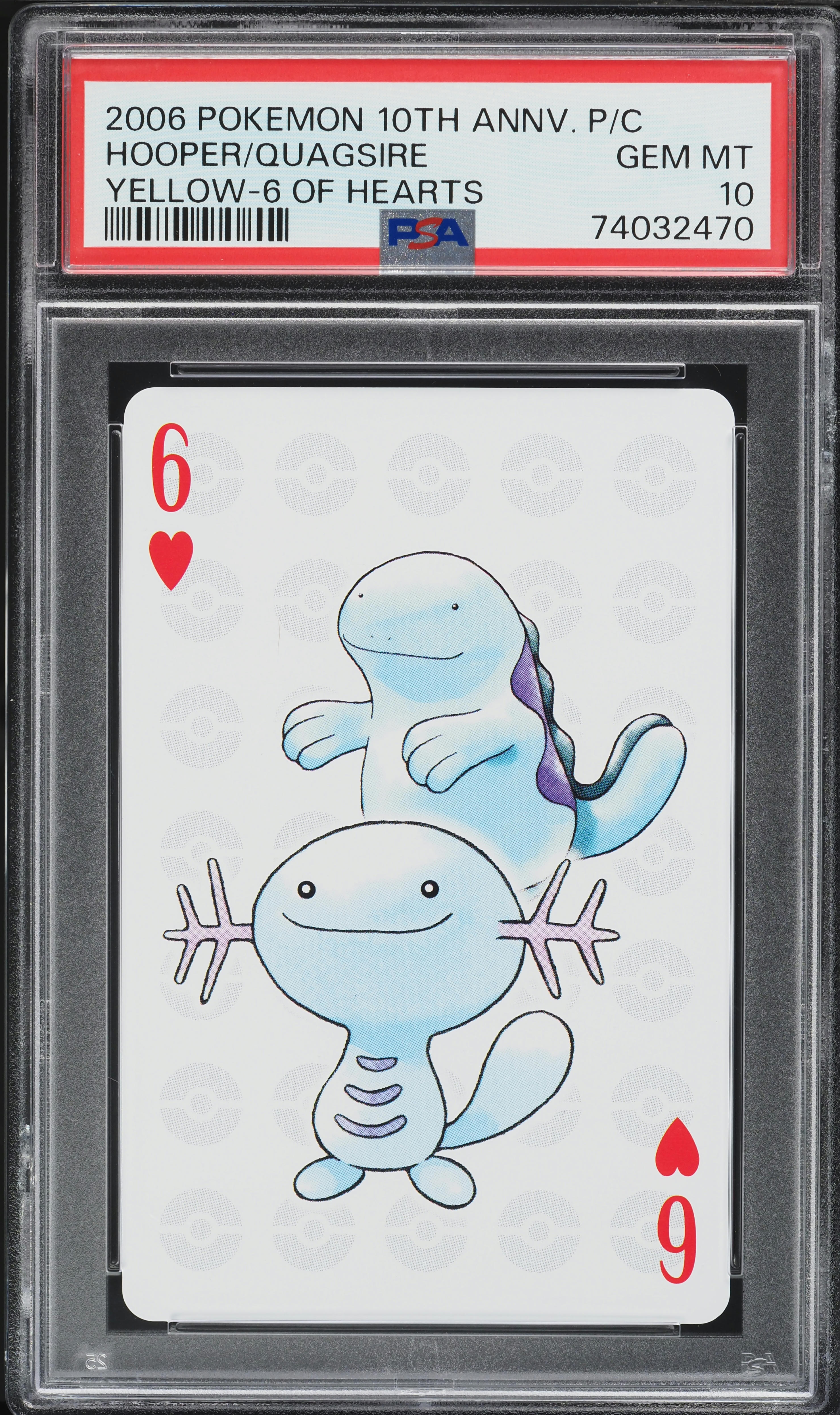 2006 Pokemon Center 10th Anniversary Playing 6 Of Hearts Hooper
