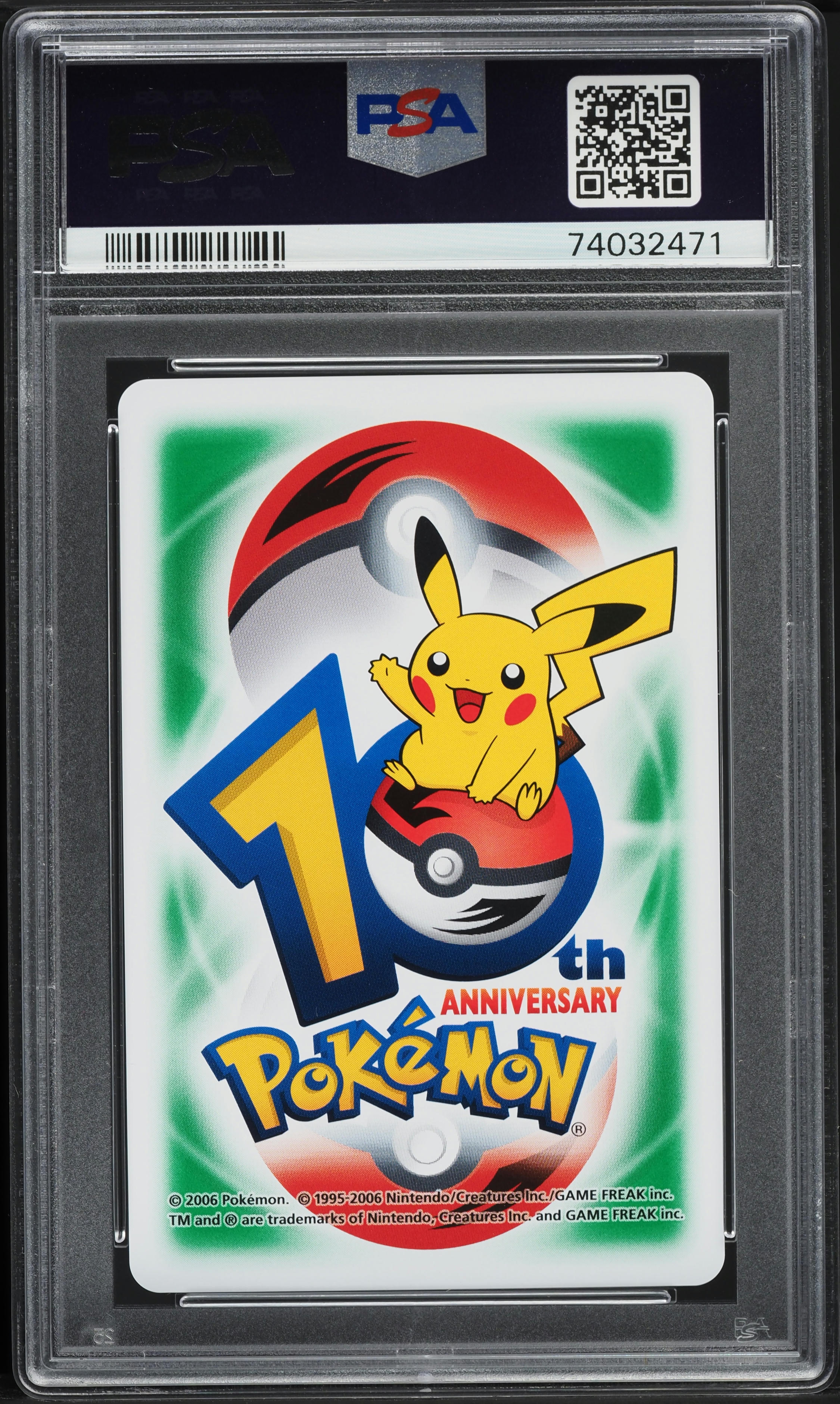 2006 Pokemon Center 10th Anniversary Playing Green 6 Of Clubs Natu