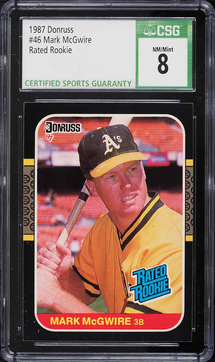 1987 Donruss Mark McGwire ROOKIE #46 CSG 8 NM-MT