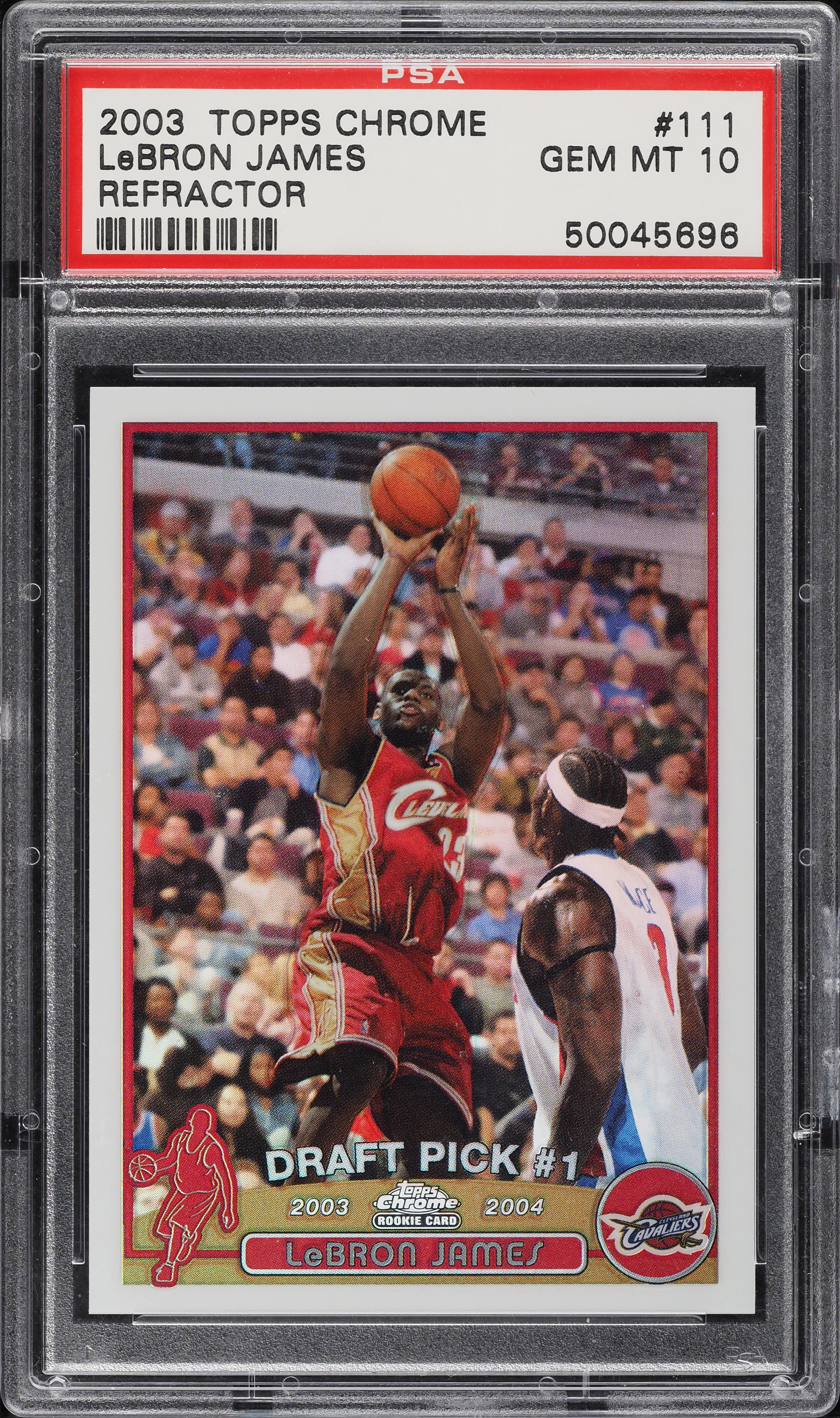 2003 Topps Chrome Refractor LeBron James ROOKIE #111 PSA 10 GEM