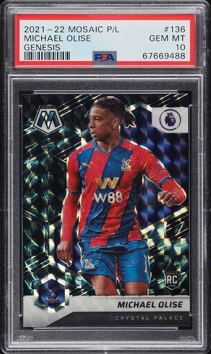 2021 Panini Mosaic Premier League Genesis Michael Olise ROOKIE #136 PSA 10 GEM