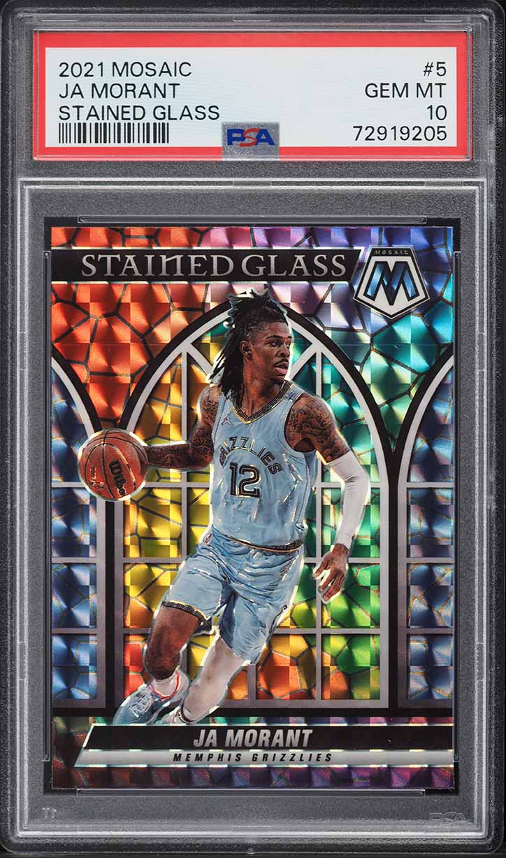 2021 Panini Mosaic Stained Glass Ja Morant #5 PSA 10 GEM MINT
