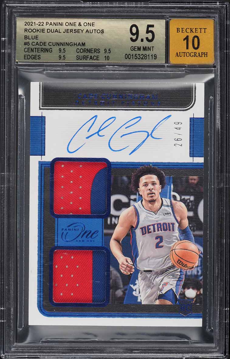 Cade Cunningham Rookie Patch Auto CADE CUNNINGHAM 2021-22 PANINI