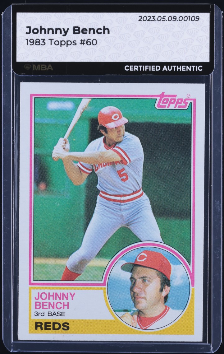 1983 Topps Johnny Bench #60 MBA AUTH