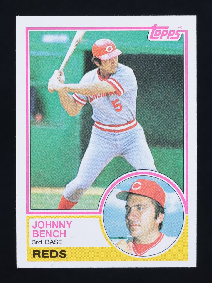 1983 Topps Johnny Bench #60 MBA AUTH
