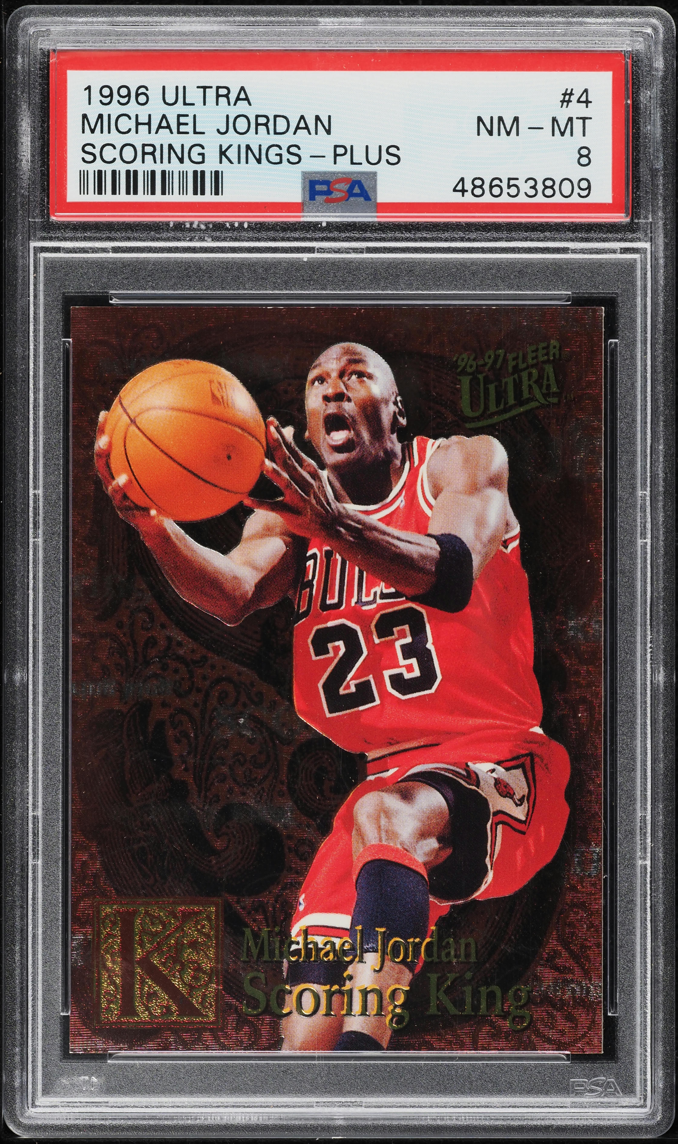 1996 Ultra Scoring Kings Plus Michael Jordan #4 PSA 8 NM-MT