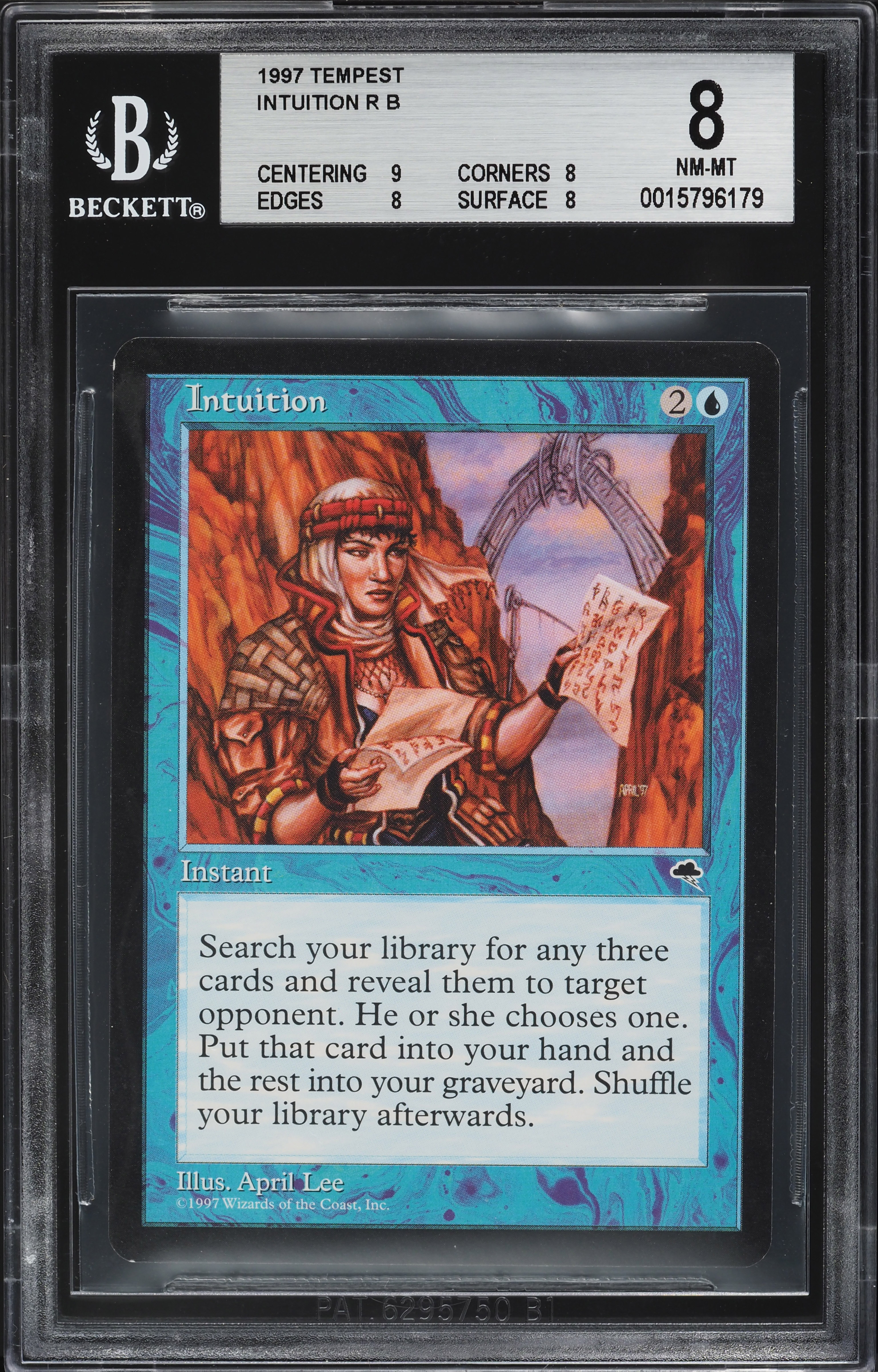 マジック：ザ・ギャザリング 1997 Magic: The Gathering Intuition 1997 Magic The Gathering MTG Tempest Intuition BGS 8 NM-MT on