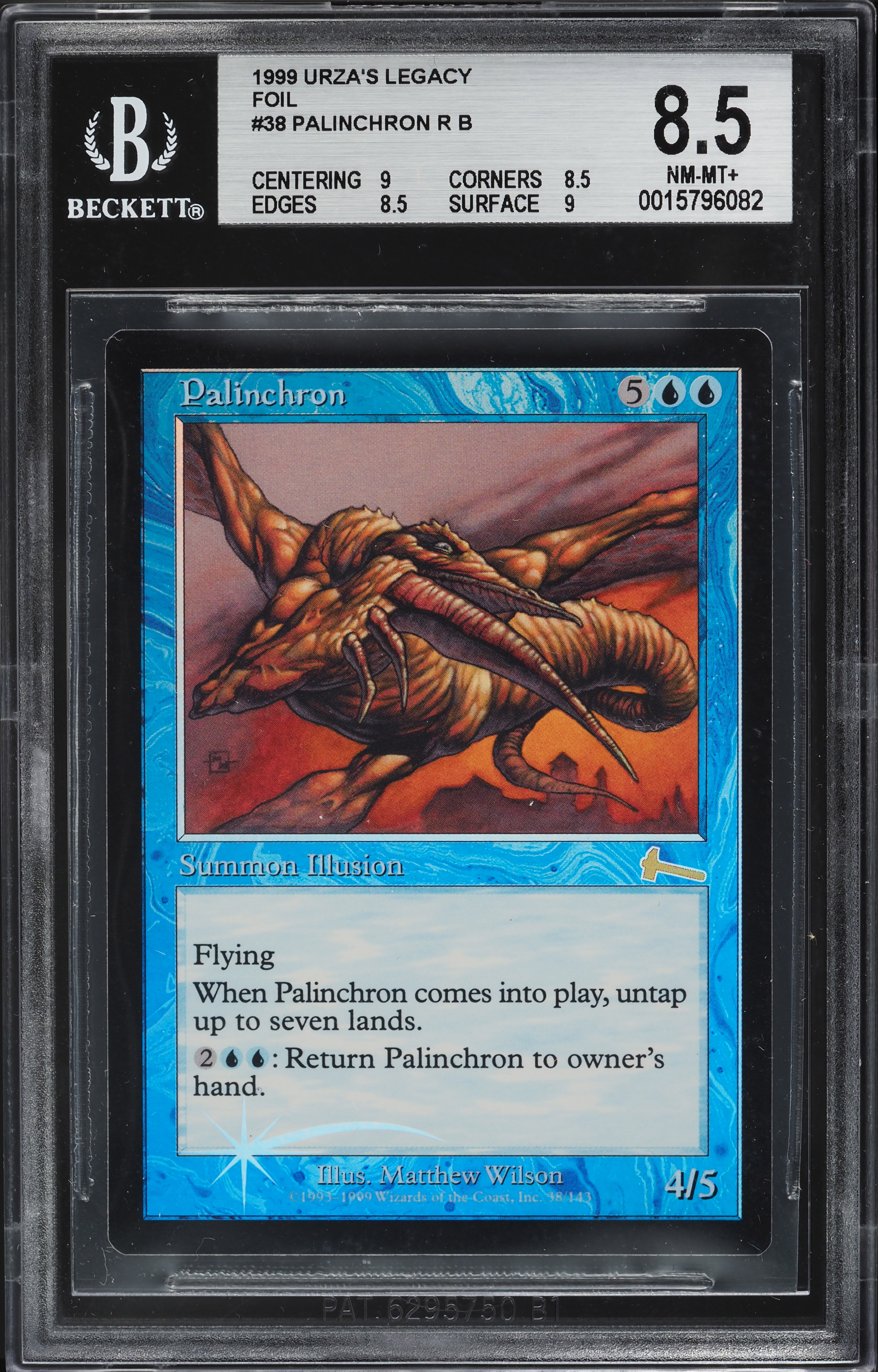 1999 Magic The Gathering MTG Urza's Legacy Foil Palinchron #38 BGS