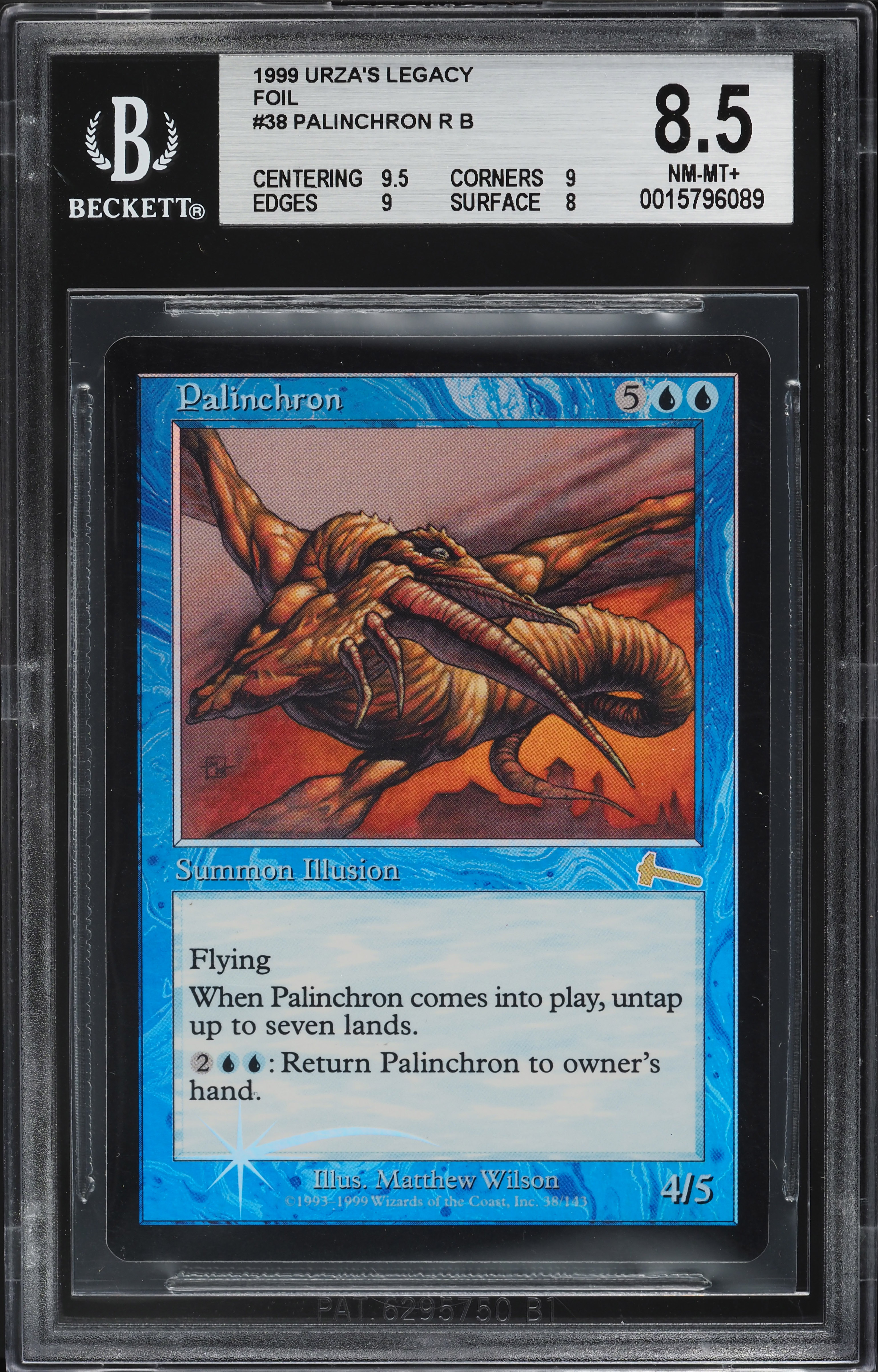 1999 Magic The Gathering MTG Urza's Legacy Foil Palinchron #38 BGS
