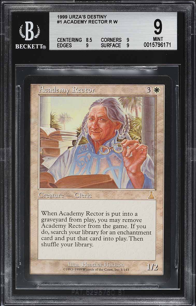 1999 Magic The Gathering MTG Urza's Destiny Academy Rector R W BGS 9 MINT