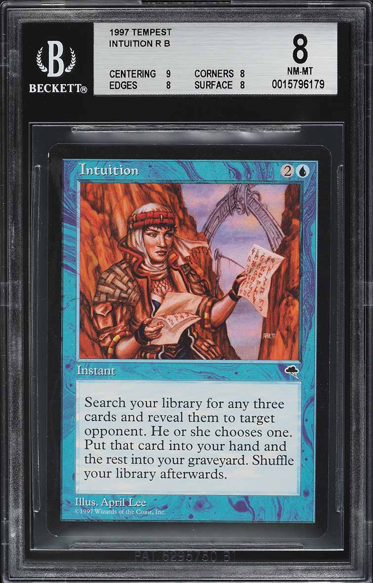 1997 Magic The Gathering MTG Tempest Intuition BGS 8 NM-MT on