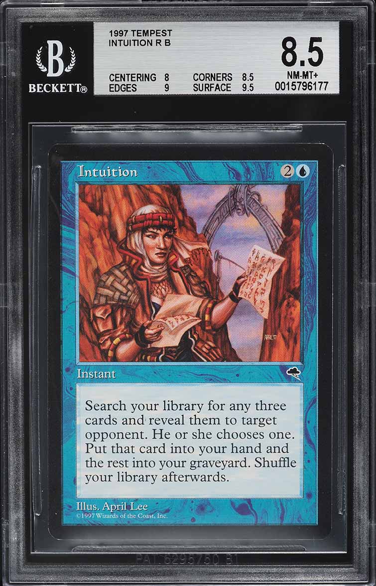 1997 Magic The Gathering MTG Tempest Intuition BGS 8.5 NM-MT+ on