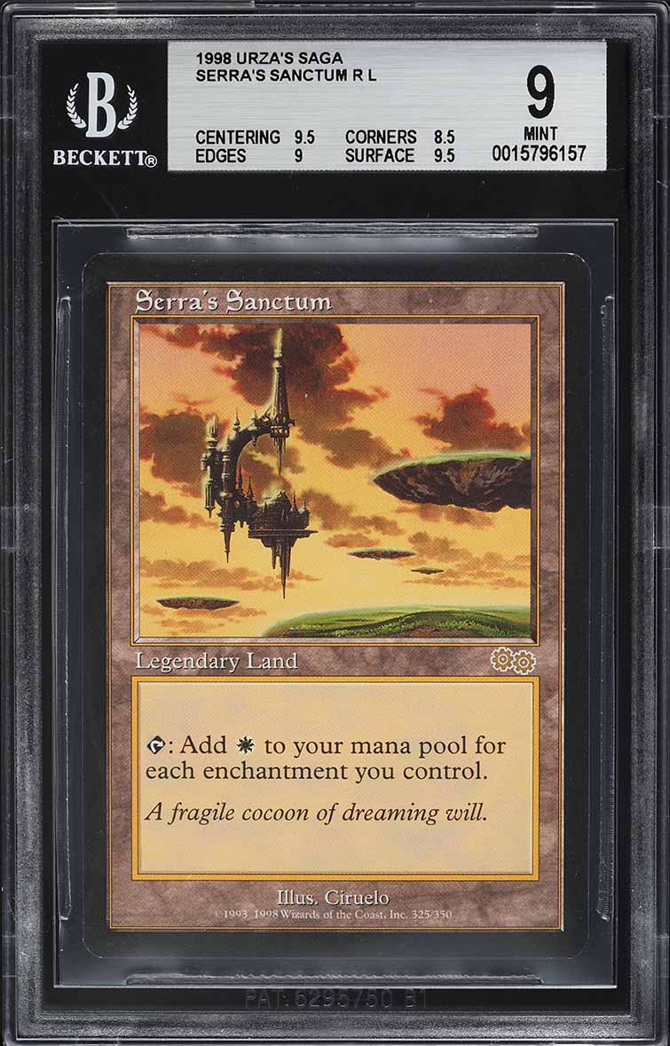 1998 Magic The Gathering MTG Urza's Saga Serra's Sanctum R L #325 BGS 9  MINT on Fanatics Collect