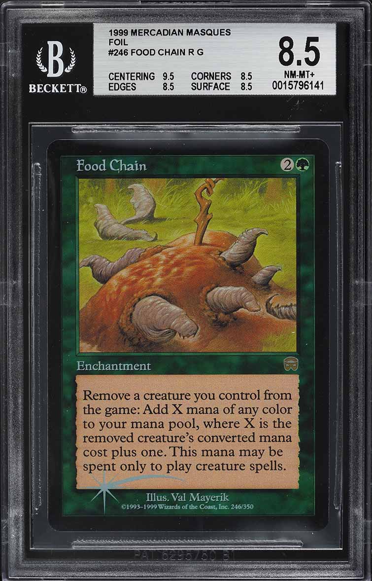 1999 Magic The Gathering MTG Mercadian Masques Foil Food Chain R G
