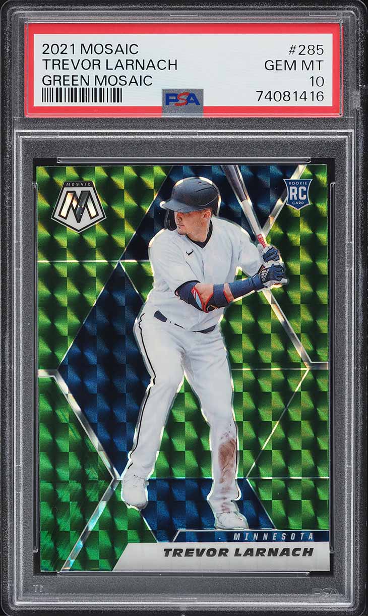 2021 Panini Mosaic Green Trevor Larnach ROOKIE #285 PSA 10 GEM MINT