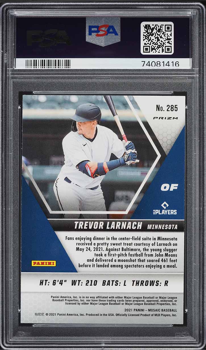 2021 Panini Mosaic Green Trevor Larnach ROOKIE #285 PSA 10 GEM MINT
