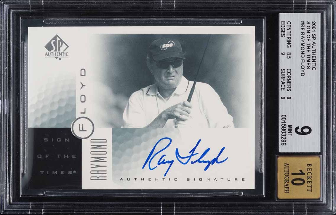 2001 SP Authentic Sign Of The Times Raymond Floyd AUTO #RF BGS 9 MINT