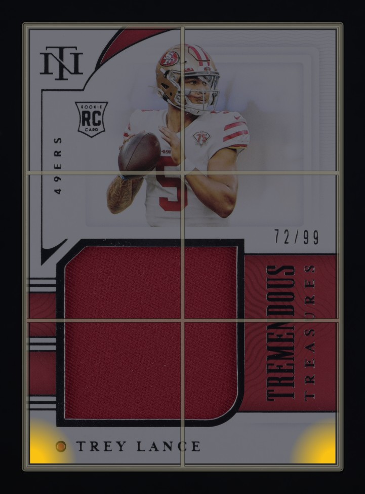 2021 National Treasures Tremendous Trey Lance RC PATCH /99 #TTR-TRL MBA AUTH