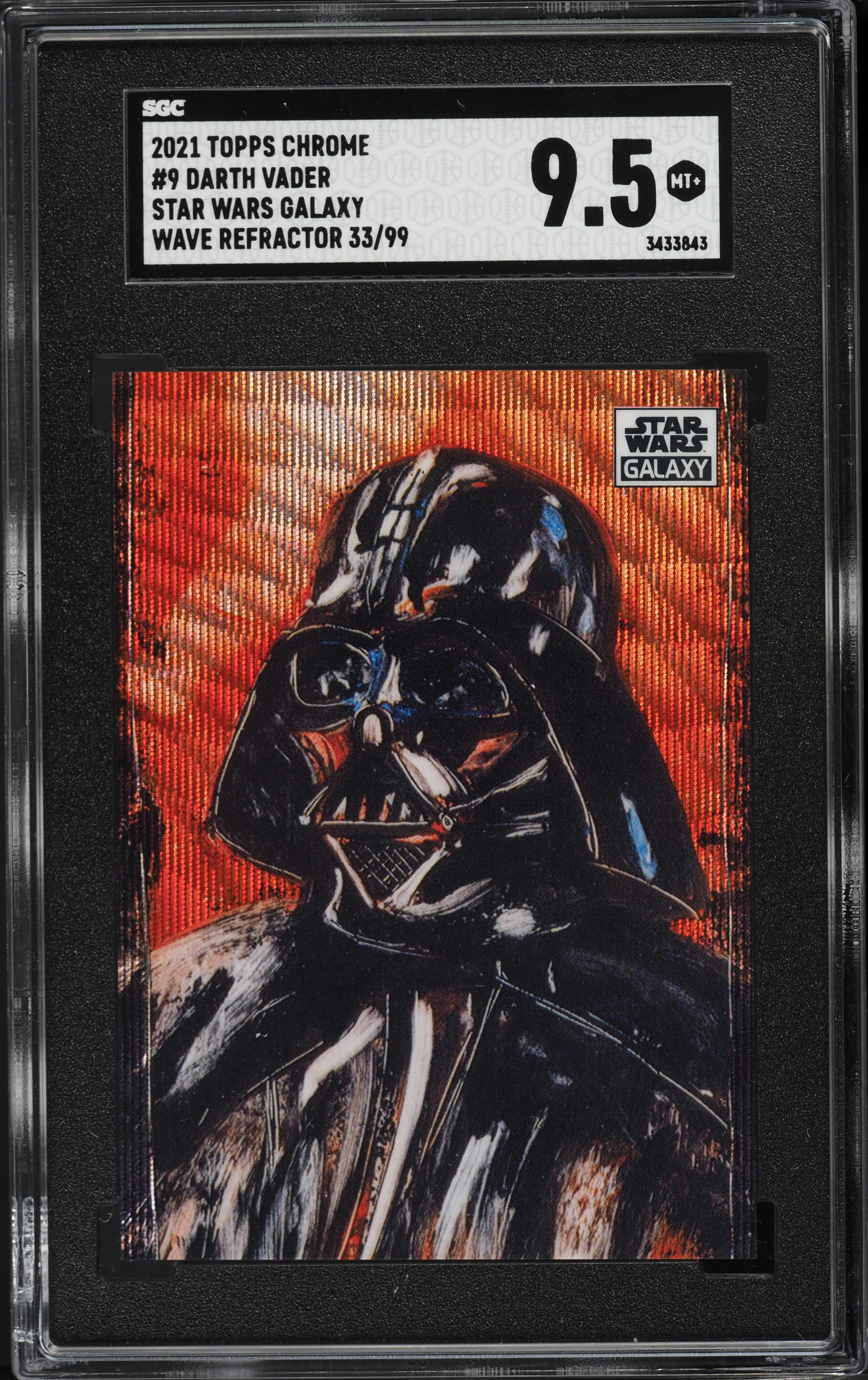 2021 Topps Chrome Star Wars Galaxy Wave Refractor Darth Vader /99
