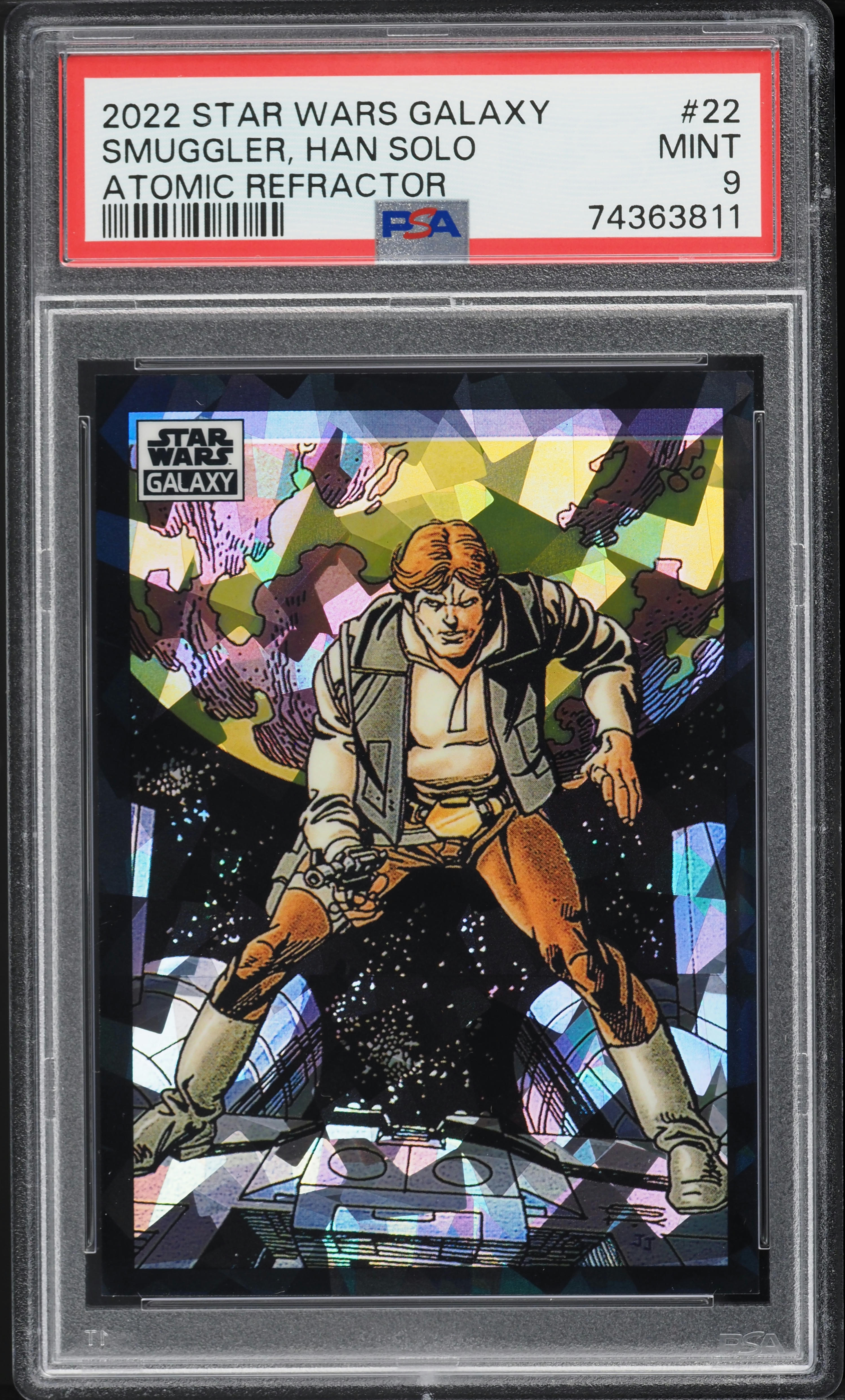 2022 Topps Chrome Star Wars Galaxy Atomic Smuggler, Han Solo /150