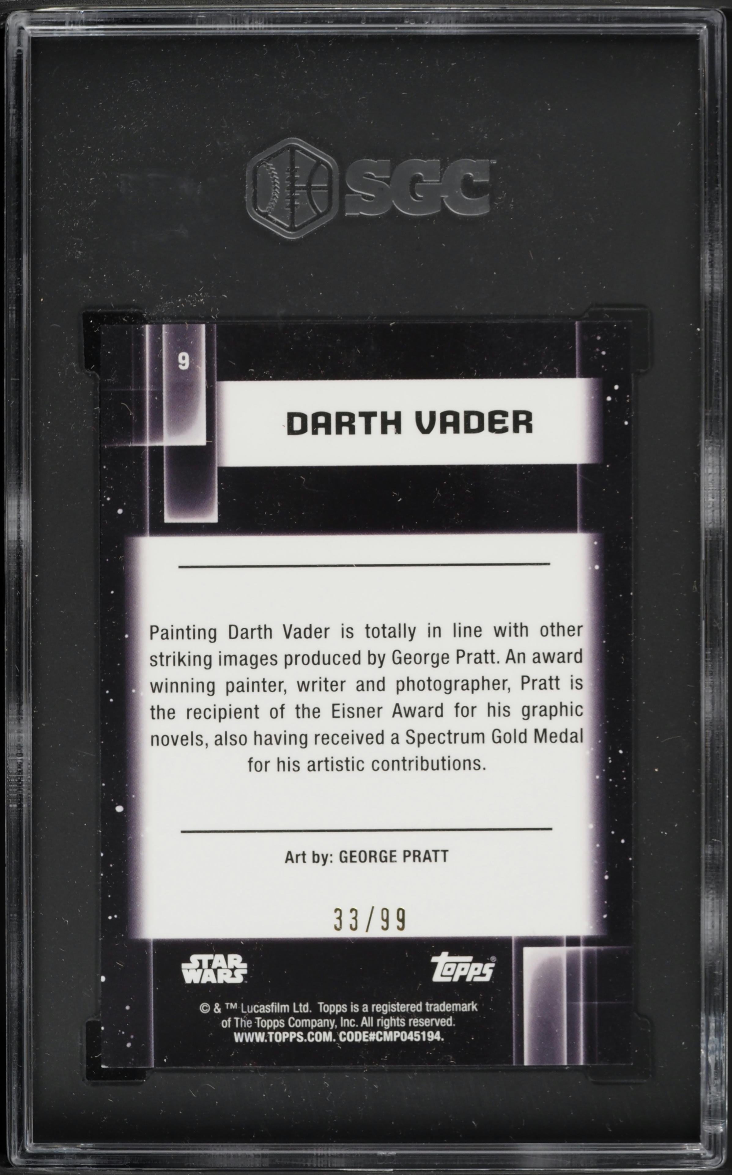 2021 Topps Chrome Star Wars Galaxy Wave Refractor Darth Vader /99