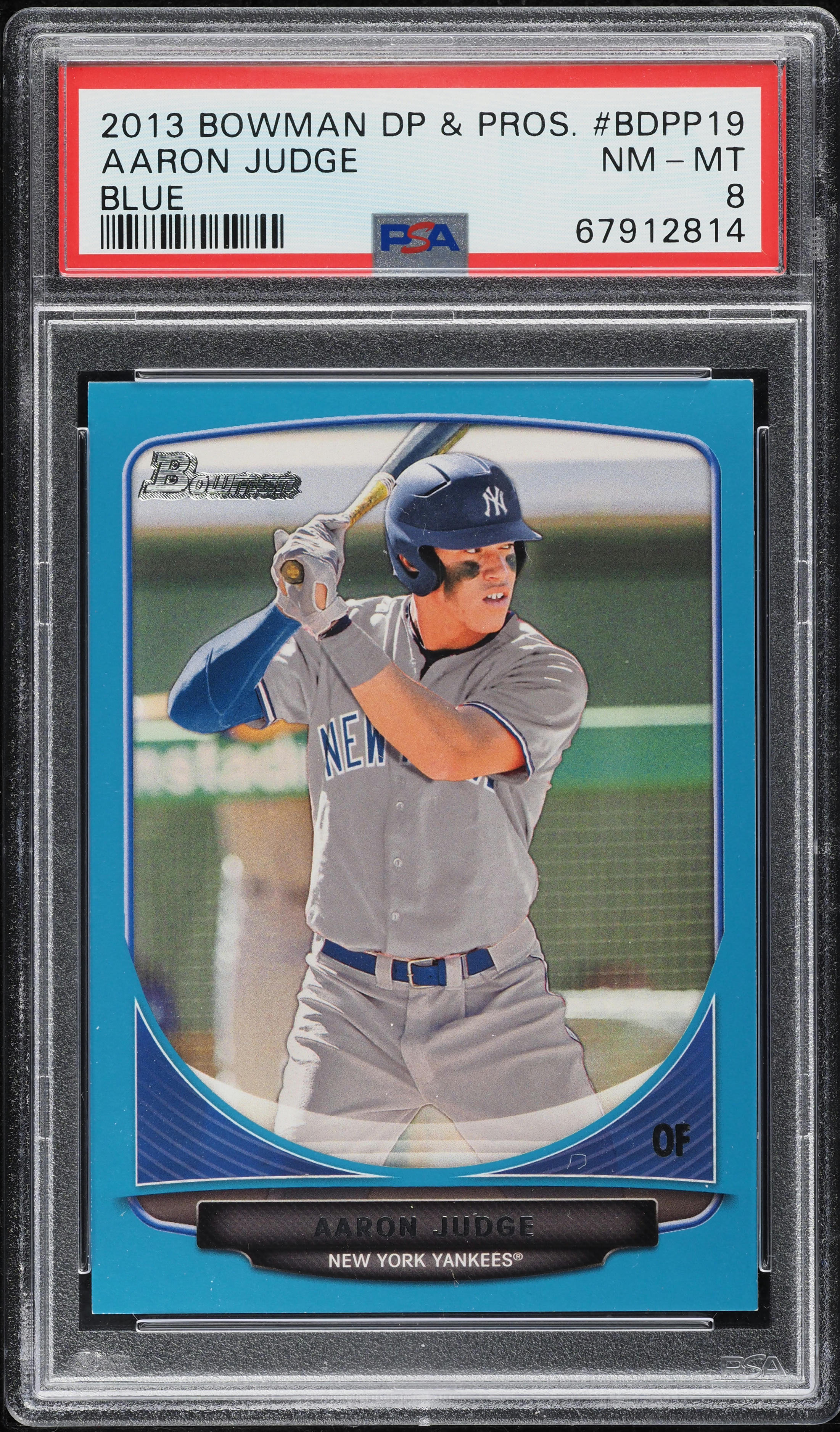 2013 Bowman Draft Blue Aaron Judge ROOKIE /500 #BDPP19 PSA 8 NM-MT
