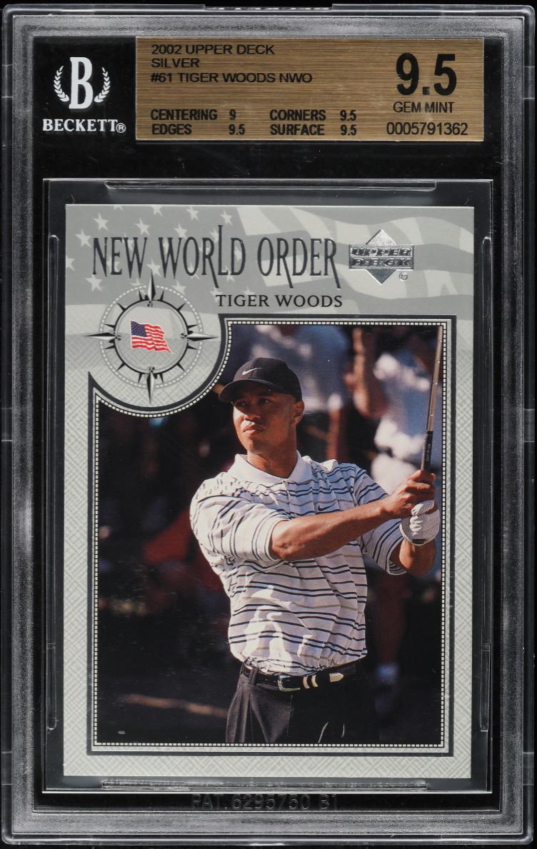 2002 Upper Deck New World Order Silver Tiger Woods #61 BGS 9.5 GEM MINT