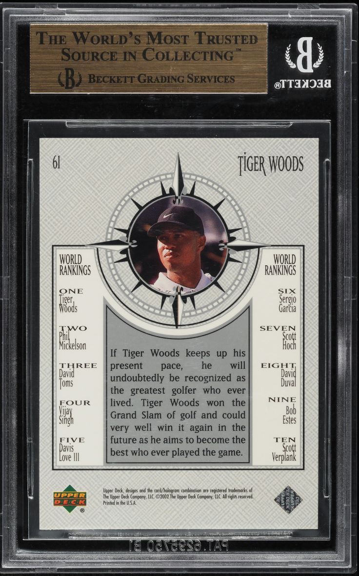 2002 Upper Deck New World Order Silver Tiger Woods #61 BGS 9.5 GEM MINT