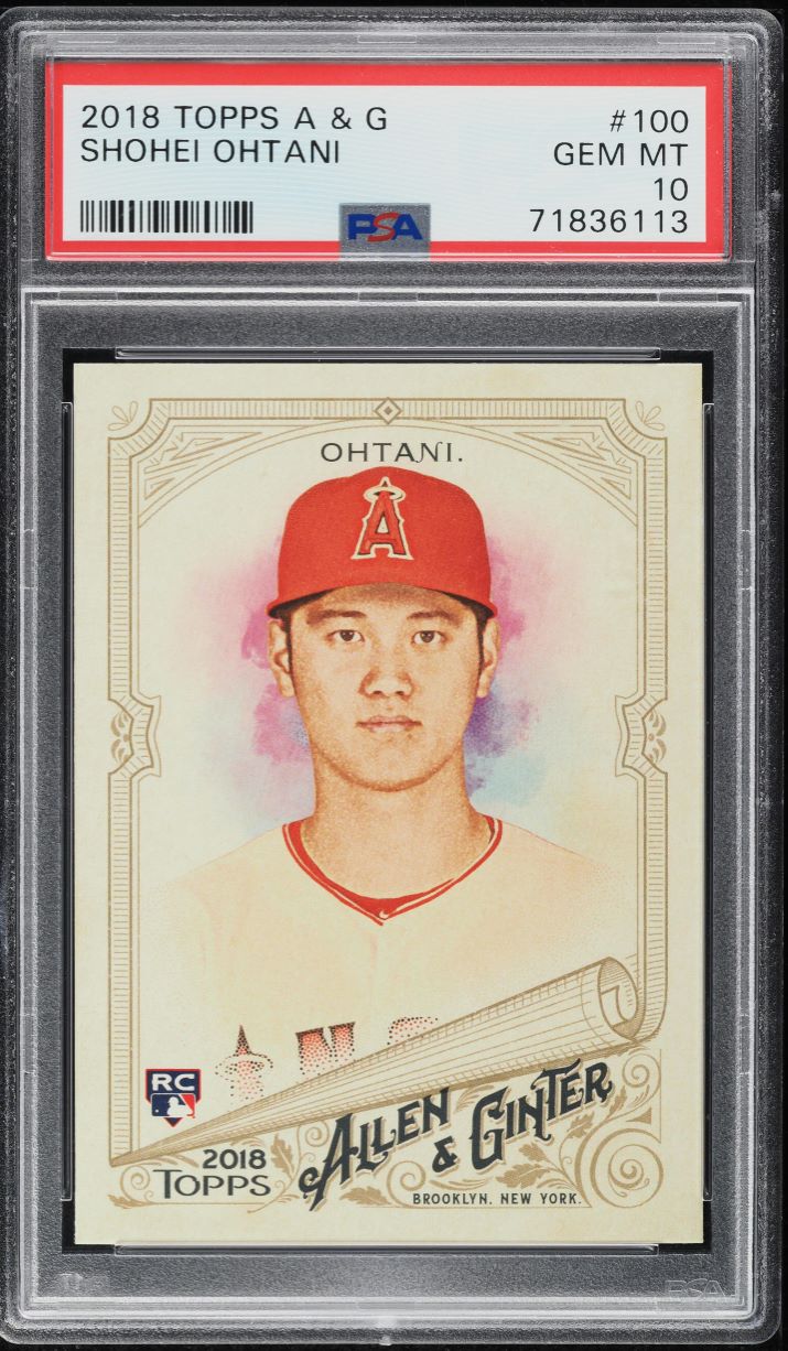 2018 Topps Allen & Ginter Shohei Ohtani ROOKIE #100 PSA 10 2018 Topps Allen & Ginter Shohei Ohtani ROOKIE #100 PSA 10