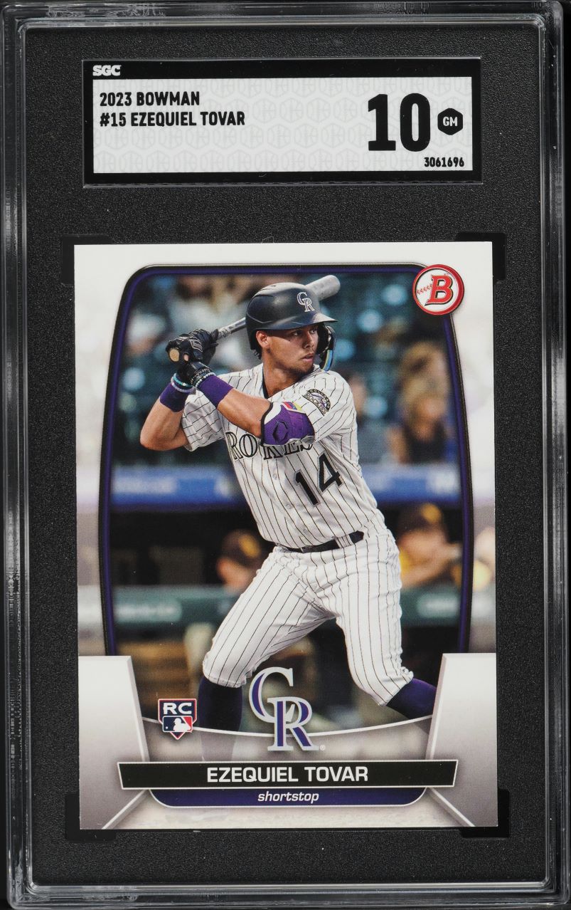 2023 Bowman Ezequiel Tovar ROOKIE #15 SGC 10 GEM MINT