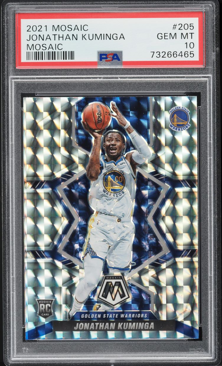 2021 Panini Mosaic Prizm Jonathan Kuminga ROOKIE #205 PSA 10 GEM