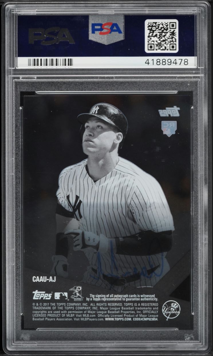 2017 Topps Clearly Authentic Aaron Judge ROOKIE AUTO #CAAU-AJ PSA Topps ギュレル RC auto PSA10