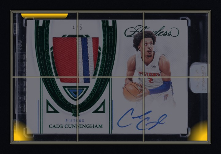 2021 Panini Flawless Emerald Cade Cunningham RC PATCH AUTO /5 #FPA